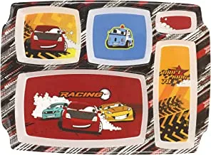Servewell Melamine Kids Rectangular 5 Partition Plate Racing Car Design | 31.23 cm