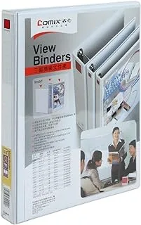 Comix A209 A4 0.5-Inch 2D Ring Binder, 16 mm Capacity, White