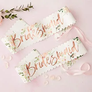Ginger Ray Floral Bridesmaid Sashes 2-Pieces
