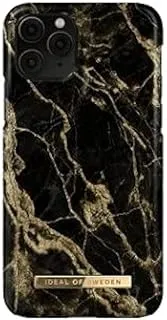 Ideal of Sweden Fashion Mobile Phone Case for iPhone 11 Pro/XS/X, Golden Smoke Marble