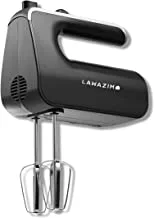 Lawazim Hand Mixer-200W Black- Lightweight Electric Kitchen Handheld Mixer for Baking Cooking Whipping Cream Mixing Batter and Sauces Kneading Dough Beating Eggs Stirring-for Home and Professional Use