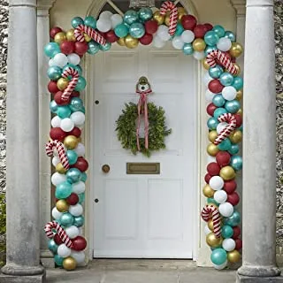 Ginger Ray Novelty Candy Cane Christmas Door Balloon Arch Kit