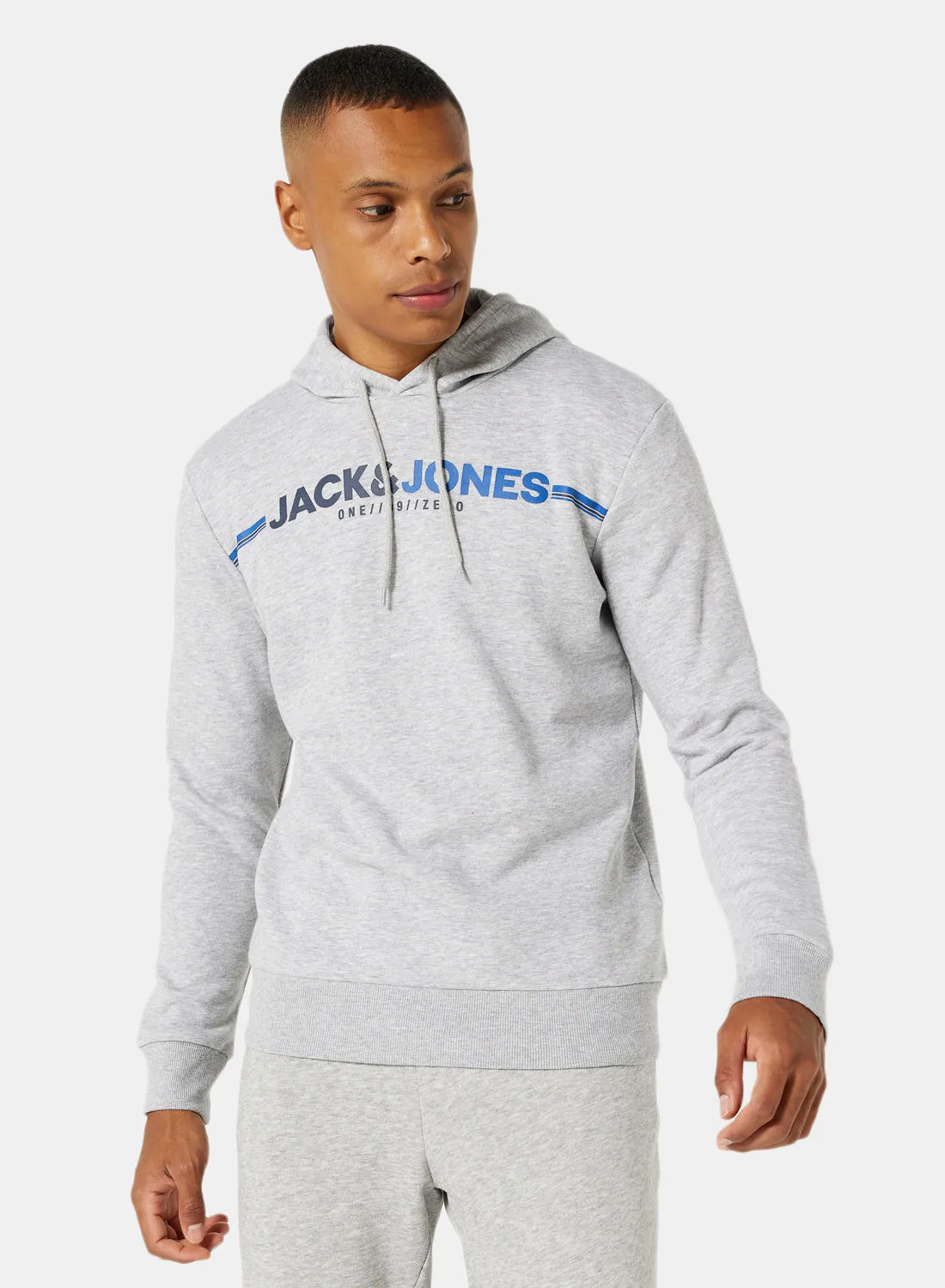 JACK & JONES Logo Relaxed Fit Hoodie