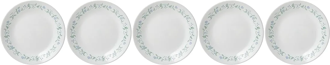Corelle Country Cottage Glass Small Plate Pack of 6, 17CM, Multicolor
