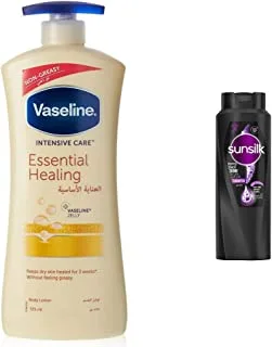 Vaseline Body Lotion Essential Healing, 725Ml & Sunsilk Shampoo Black Shine, 700 Ml