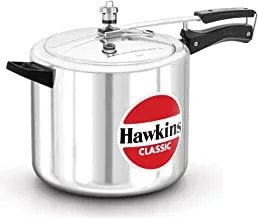 Hawkins Classic Aluminium Pressure Cooker, 10 Litres, Silver