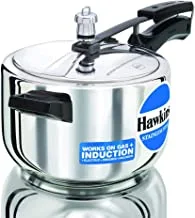 Hawkins Stainless Steel Pressure Cooker, Silver, 4L