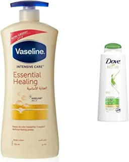 Vaseline Body Lotion Essential Healing, 725Ml & Dove Shampoo Hair Fall, 600Ml