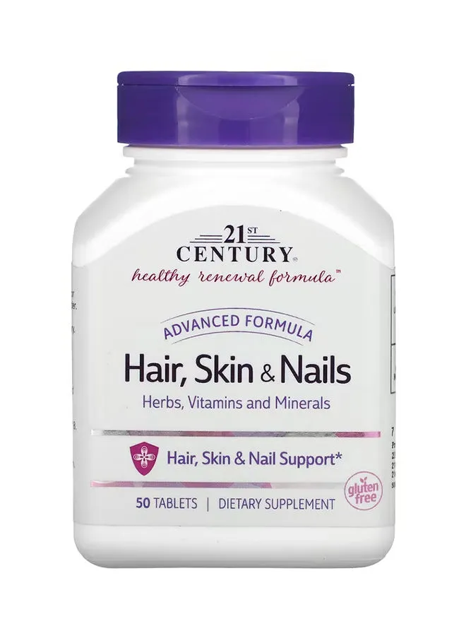 21st CENTURY Hair, Skin And Nails Advanced Formula Dietary Supplement - 50 Caplets