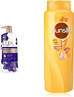 Lux Perfumed Body Wash Magical Orchid For 24 Hours Long Lasting Fragrance, 700ml & Sunsilk Shampoo Soft & Smooth, 700Ml