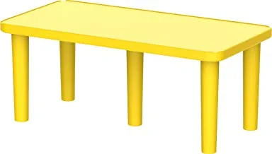 طاولة روضة أطفال كوزموبلاست بلاستيك مستطيلة صفراء ، MFOBTB001YL
