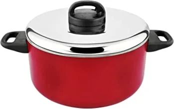 Prestige PR 15917 Stockpot with Stainless Steel Lid - Red