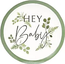 Ginger Ray Botanical Baby Shower Paper Party Plates 8 Pack