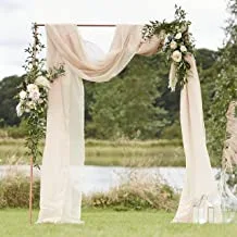 Ginger Ray Taupe Draping Fabric Wedding Backdrop