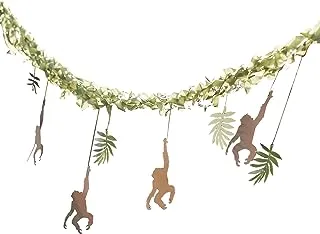 Ginger Ray Hanging Monkey and Leaf Jungle Bunting Backdrop