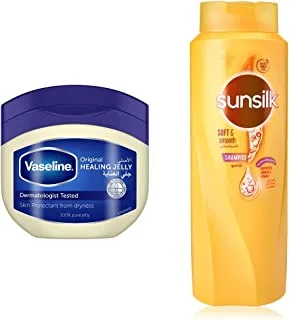 Vaseline Petroleum Jelly Original، 450ml & Sunsilk Shampoo Soft & Smooth، 700 ml