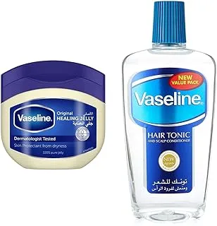 Vaseline Petroleum Jelly Original، 450ml & Hair Tonic Intensive، 400 ml