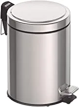 Tramontina 5Liter Stainless Steel Pedal Trash Bin with a Polished Finish and Removable Internal Bucket