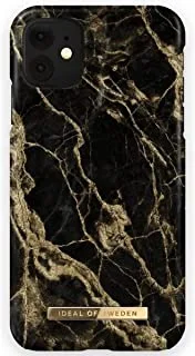 Ideal of Sweden Fashion Mobile Phone Case for iPhone 11/XR, Golden Smoke Marble