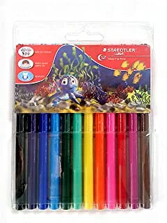 Staedtler Fiber Tip Pen 12-Pieces Set, Multicolour