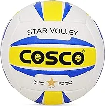 Cosco Star Leather Volley Ball, (Multicolour)