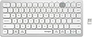 Kensington Multi-Device Dual Bluetooth Wireless Compact Keyboard with Easy-Switch for up to 3 Devices, Windows/Mac/Chrome and iOS Compatible - Silver