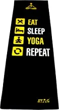 Stag Designer Yoga Mat, 6mm (Black/Yellow/White)