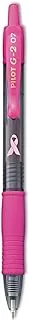 Pilot G2 Premium Pink Ribbon Retractable Gel Roller Ball Pen, Fine Point, Black Ink, 12 Count (31332)