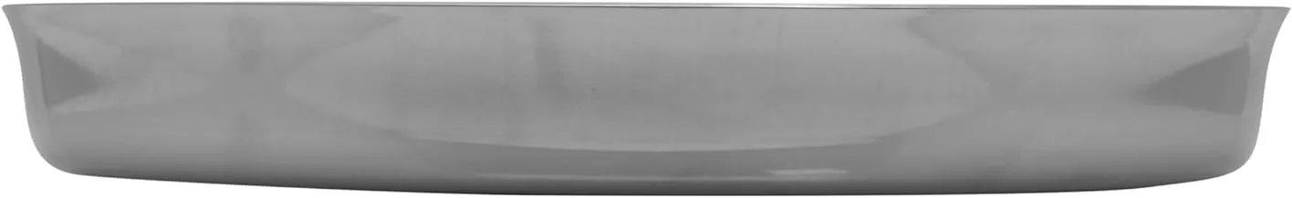 Raj Dinnerware Plate (Thali Sada Steel), Silver, TS0010, 1piece