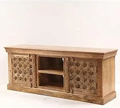 طاولة تلفزيون خشبية ، بني فاتح - 1077