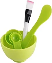 4-In-1 Makeup Mask Bowl Brush Spoon Stick Set (Green)