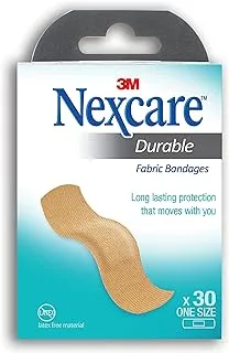 Nexcare Durable Fabric Bandages/plasters, 72mm x 19mm, 30/Pack, One Size