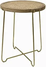 Wooden Side Table with Rattan - 1319