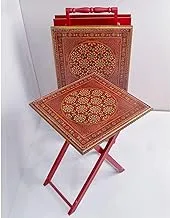 طقم طاولة خشبية مرسومة باليد - 868