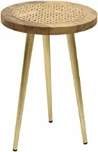 Wooden Side Table with Rattan - 1324