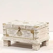 Small Wooden Box - White 1100