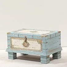 Small Wooden Box - Blue 1098
