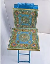 Hand Painted Wooden Table Set - 864