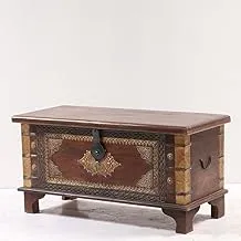 Wooden Box with Copper, Brown - 1053