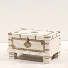 Small Wooden Box - White 1101