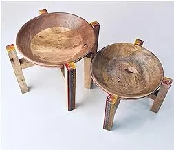 Wooden bowl with base - 837