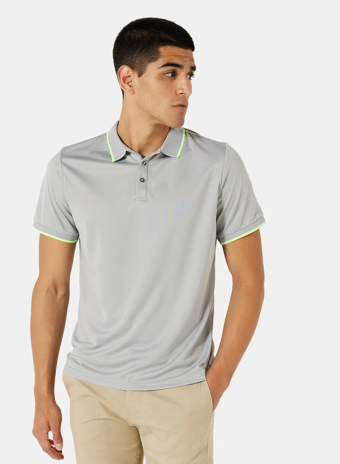 STYLISTPARK Basic Collared Piping Polo