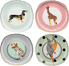 Yvonne Ellen Set/4 Animal Tea Plates 16cm - Animals