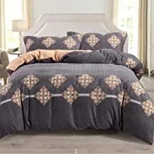 DONETELLA All-Season Bedding Comforter Set- 5 Pcs King Size, Applique Ruffled Design Comforter Sets for Double Bed - Removable Filler- With Down Alternative Filling (King, Ship Grey)