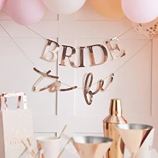 Ginger Ray Rose Gold Bride To Be Banner Bunting Garland