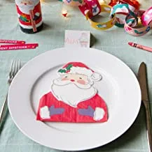 طاولات التحدث الحرفية مع منديل على شكل سانتا مع لون في بطاقات لاصقة
