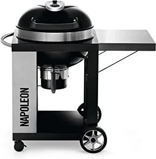 Napoleon PRO22K-CART-2 Charcoal Kettle Grill, 22 Inches, Black