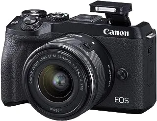 Canon EOS M6 Mark II Black EF-M15-45 IS STM and EVF KSA Version with KSA Warranty Support