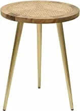 Wooden Side Table with Rattan - 1323