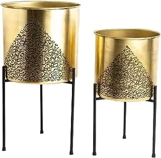 Stainless Steel Planter Set, Gold